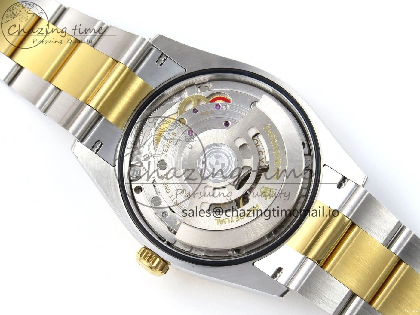 MiroTime 0418 SmartChoice DateJust 36 126233 EWEF Best Edition YG Stick Dial on SS YG Oyster Bracelet A 669